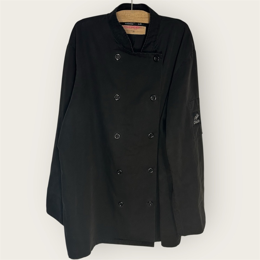 Premium Uniforms Chefs Choice Black Long Sleeve Chef Jacket - Size L/G (1)